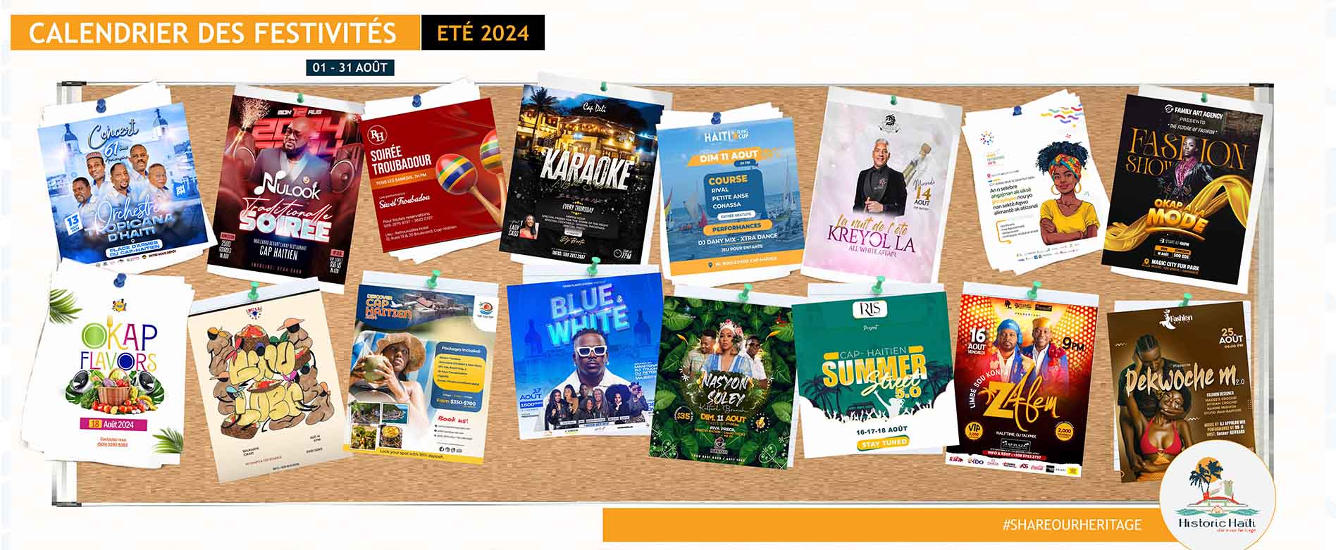 Tableau des festivités dans la Destination Nord d'Haïti