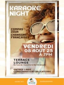 2025 08 8 Aout KJaraoke Night a Terrace Lounge - Historic Haïti - Heritage